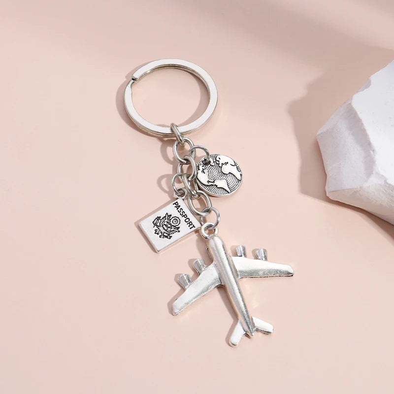 Travel Airplane Keychain