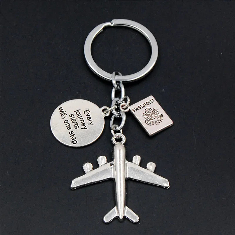 Travel Airplane Keychain
