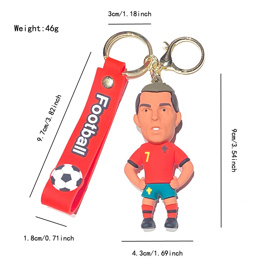 Cristiano Ronaldo and Messi Keychain