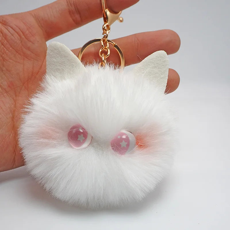 Plushy Black Cat Keychain