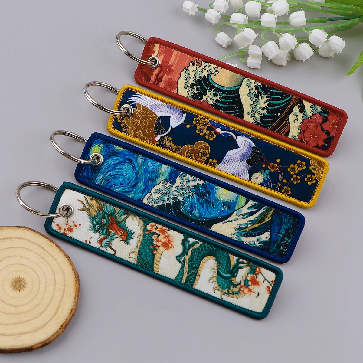 Van Gogh Embroidery Keychain