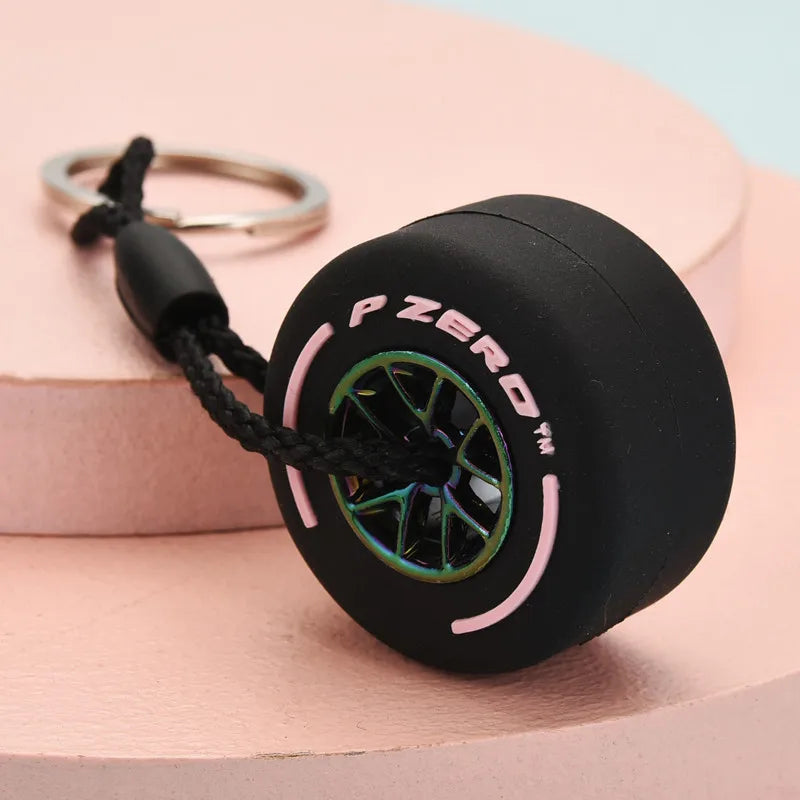 F1 Racing Tire Keychain